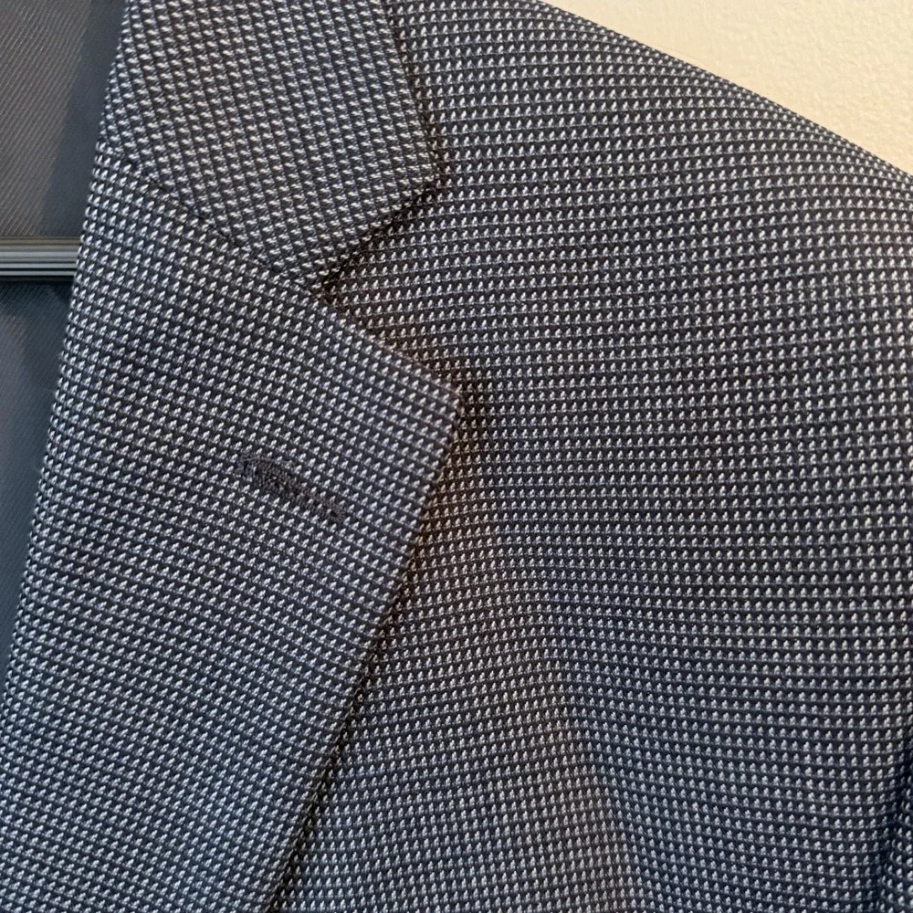 Loro Piana Mens 46L 100% Wool Blazer Made in Italy Blue Quiet Luxury Designer